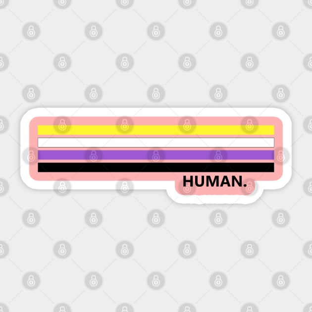 Non binary human pride Sticker by Pridish